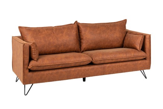 Sofa Manchester 3er Antik Braun Retro