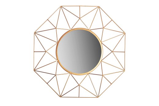 Wandspiegel Facette L 80cm Eisen Gold