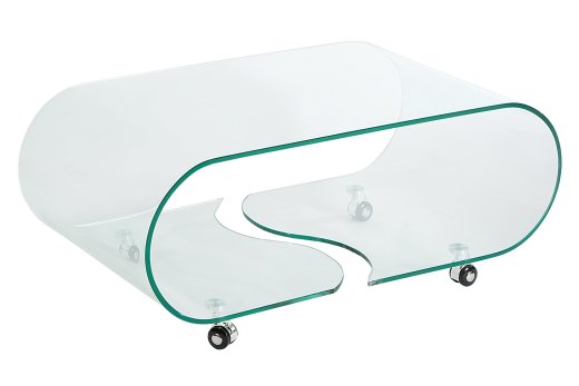 Couchtisch Lecce 90cm Grünlich Transparent