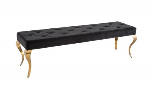 Bank Barock London II Schwarz Gold