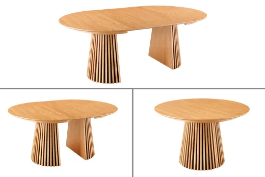 Esstisch Aksum 120-160-200cm Eiche Natur