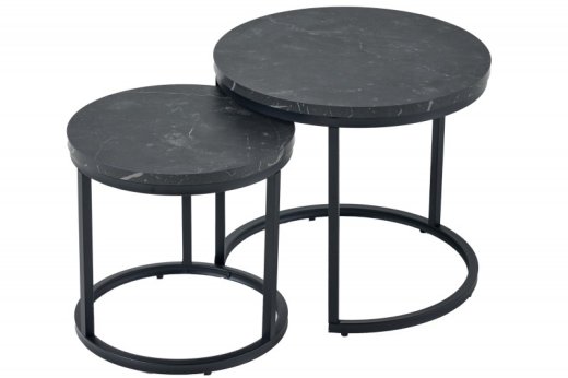 Beistelltisch Triest Schwarz 2er Set