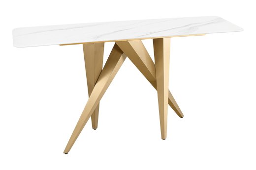 Konsole Trento 140cm Weiss Marmoreffekt
